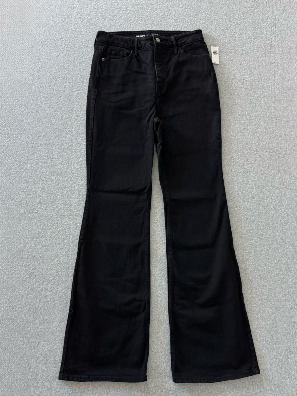 Old Navy Higher High Rise Flare Black Jeans Womens Size 8 NWT Staple Neutral